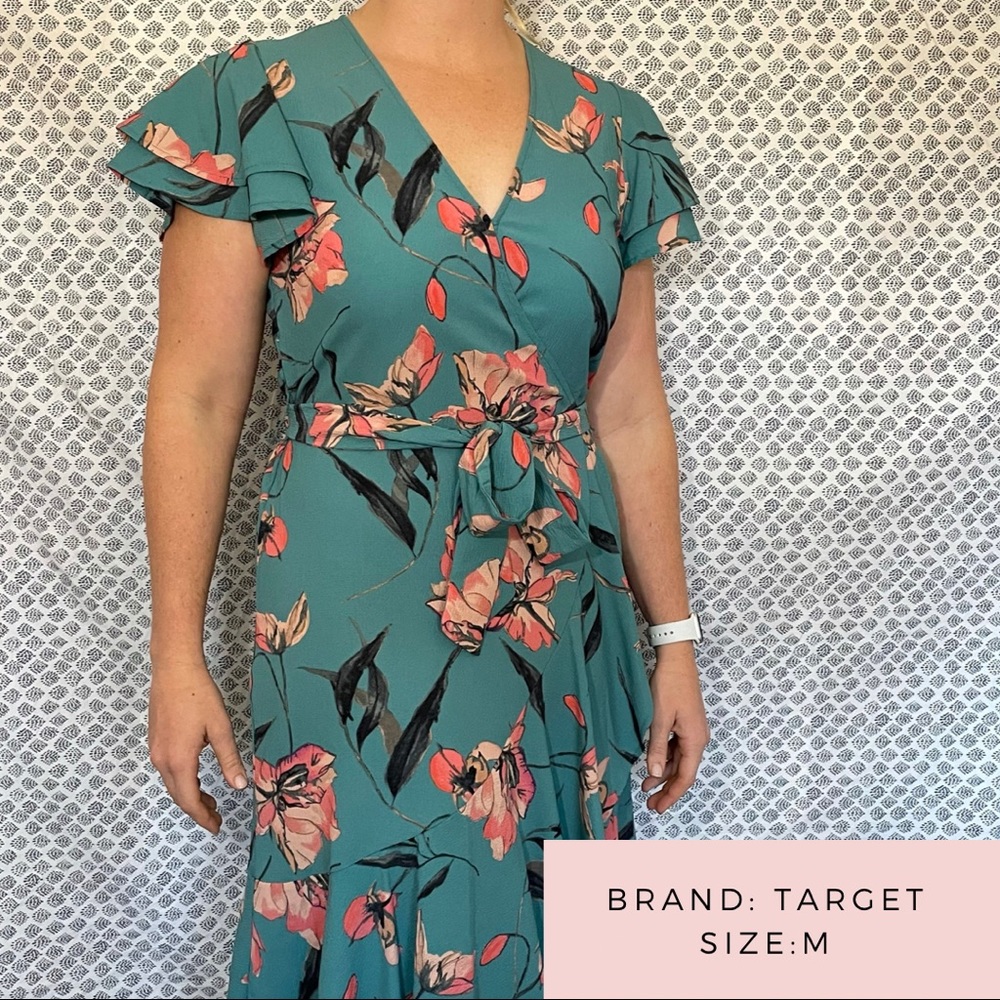 A New Day - Target | Faux wrap | Floral Midi Dress